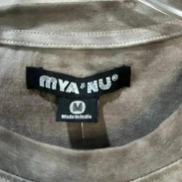 MYA & NU Women's Gray Short Sleeve Crop Top Size M - Picture 3 of 9